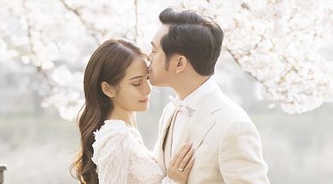 Anh cuoi lang man nhu phim Han cua Duong Khac Linh va Sara Luu hinh anh