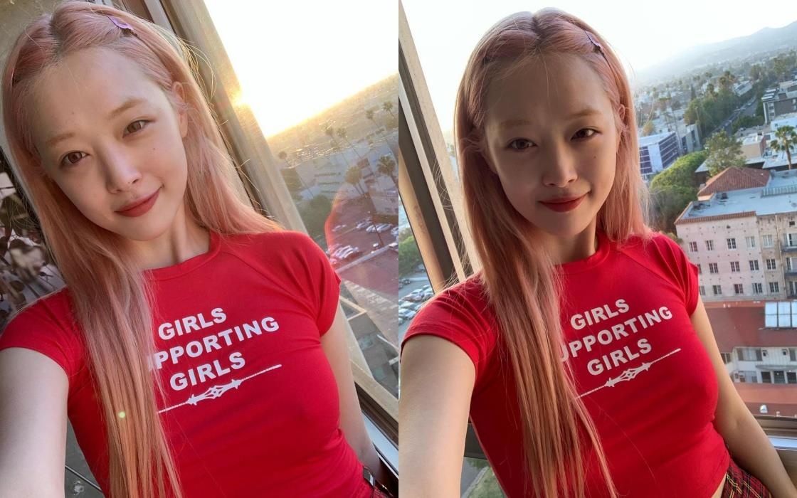 sulli khong mac ao nguc anh 1