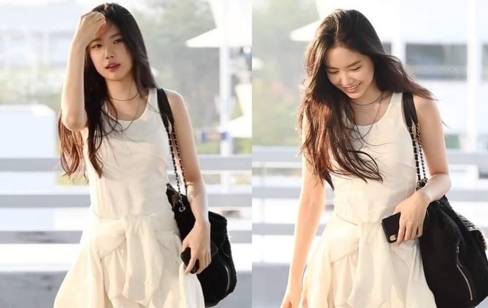 'My nu co than hinh huyen thoai' mac gian di van hut mat tai san bay hinh anh