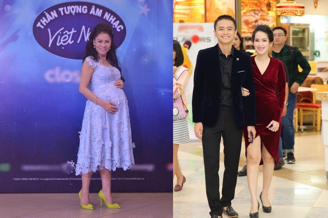 sao nu mang bau di giay cao got anh 5