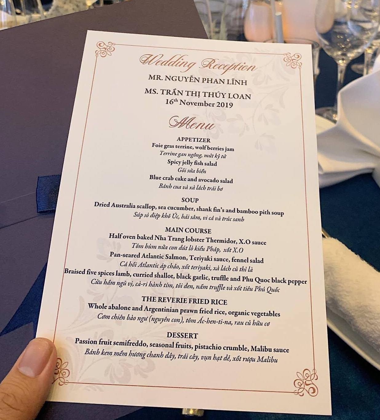 thuc don tiec cuoi sao viet anh 2