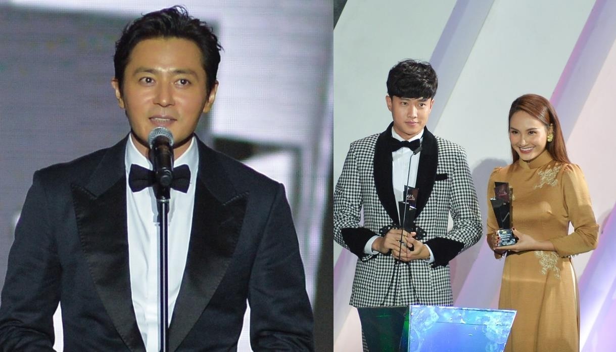 Jang Dong Gun trao giai cho Bich Phuong, Bao Thanh hinh anh