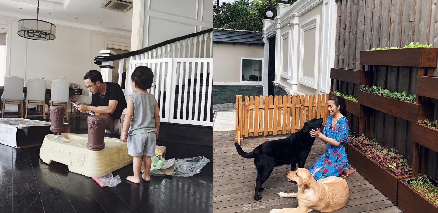 Ben trong biet thu san vuon cua vo chong Tang Thanh Ha hinh anh