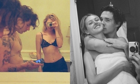 Brooklyn Beckham lien tuc dang anh om hon ban gai hinh anh