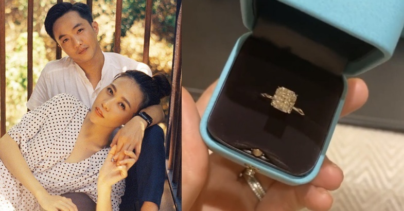 Cuong Do La tang Dam Thu Trang nhan kim cuong khi di du lich My hinh anh