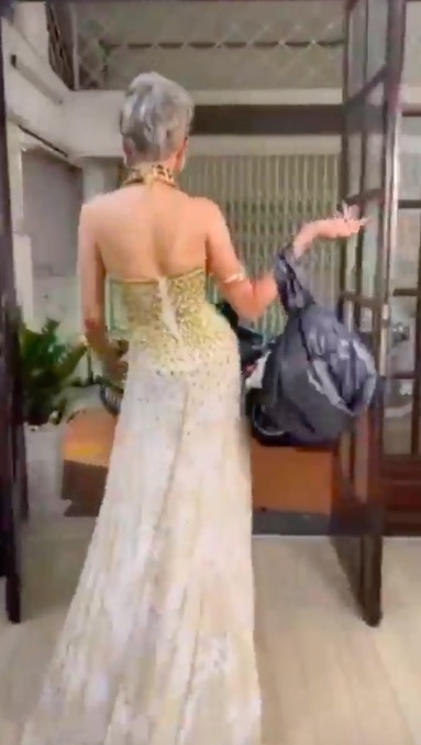 hoa hậu khánh vân mặc váy dạ hội đi đổ rác ảnh 7 hoa hau khanh van mac vay da hoi di do rac anh 7