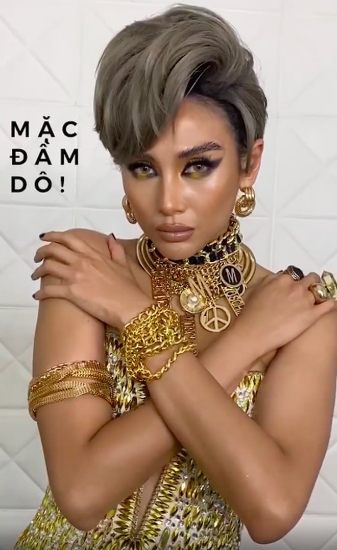 hoa hậu khánh vân mặc váy dạ hội đi đổ rác ảnh 5 hoa hau khanh van mac vay da hoi di do rac anh 5