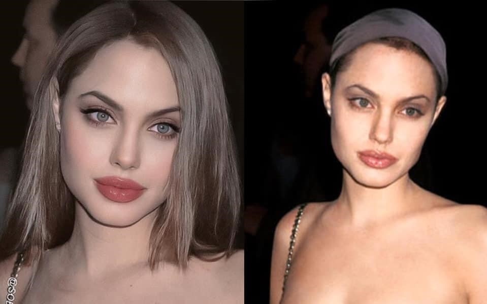 Anh truoc va sau khi chinh sua cua Angelina Jolie hinh anh