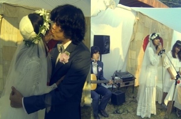 Lee Hyori uong bia truoc khi trao nhan cuoi cho chong hinh anh