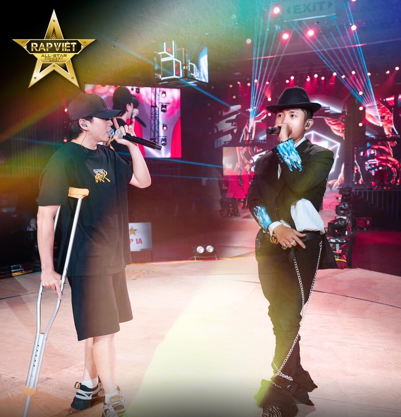 karik chống nạng tổng duyệt rap việt ảnh 2 karik chong nang tong duyet rap viet anh 2