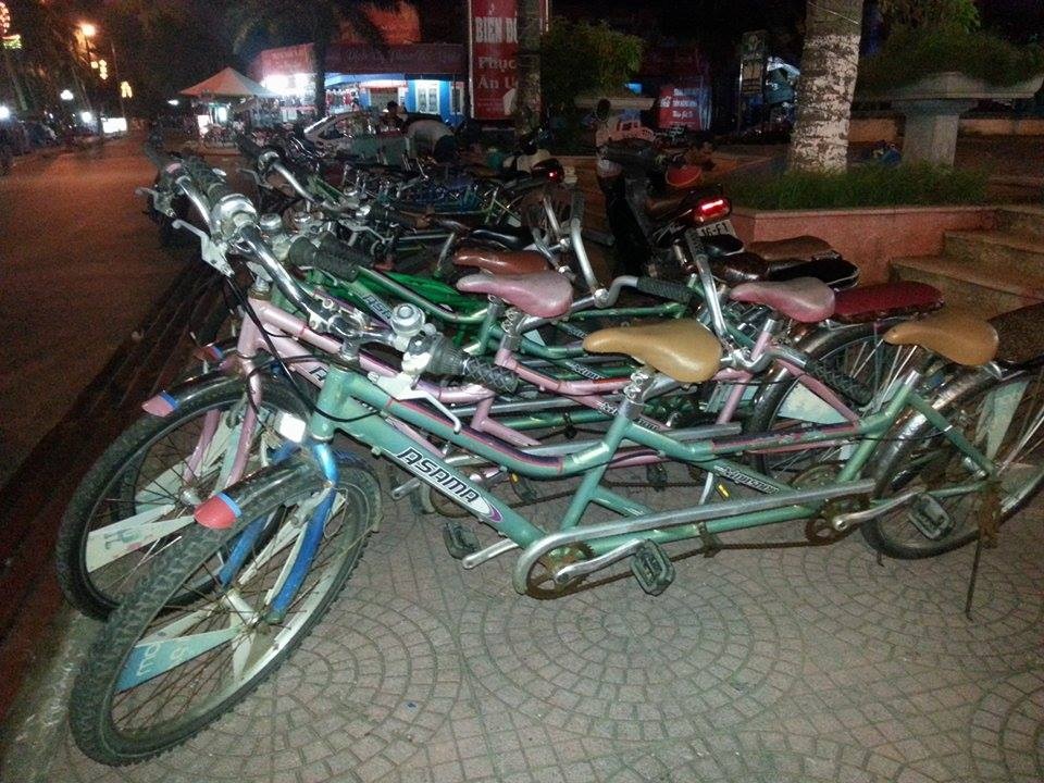 Chieu kiem tien tu dich vu cho thue xe dap doi o bai bien hinh anh