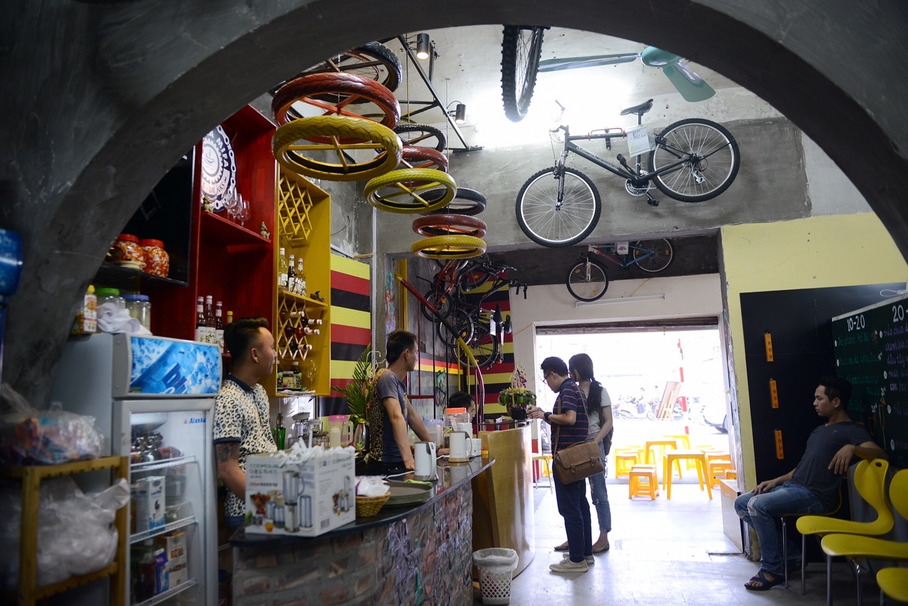 Tiet kiem chi phi dau tu quan ca phe nho phu tung xe dap cu hinh anh