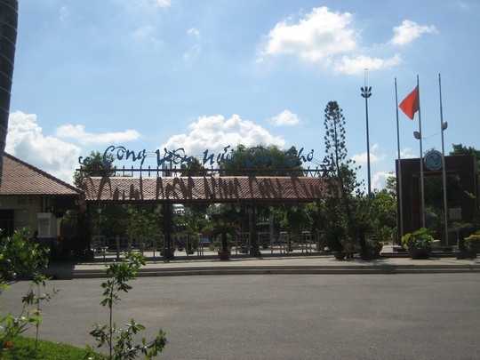 Canh hoang tan o cong vien nuoc lon nhat mien Tay hinh anh