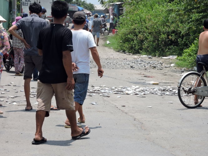 Cho rằng, nguyên nhân gây cá chết hàng loạt là do các cơ sở chế biến hải sản xả thải ra sông Chà Và, nhiều hộ dân đã đem cá chết đổ trước một số nhà máy - như một hình thức phản đối