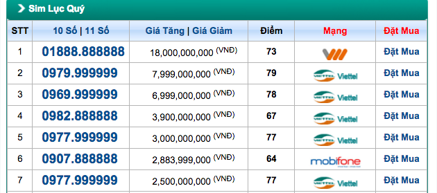 Rao ban sim 01888888888 gia 18 ty dong hinh anh
