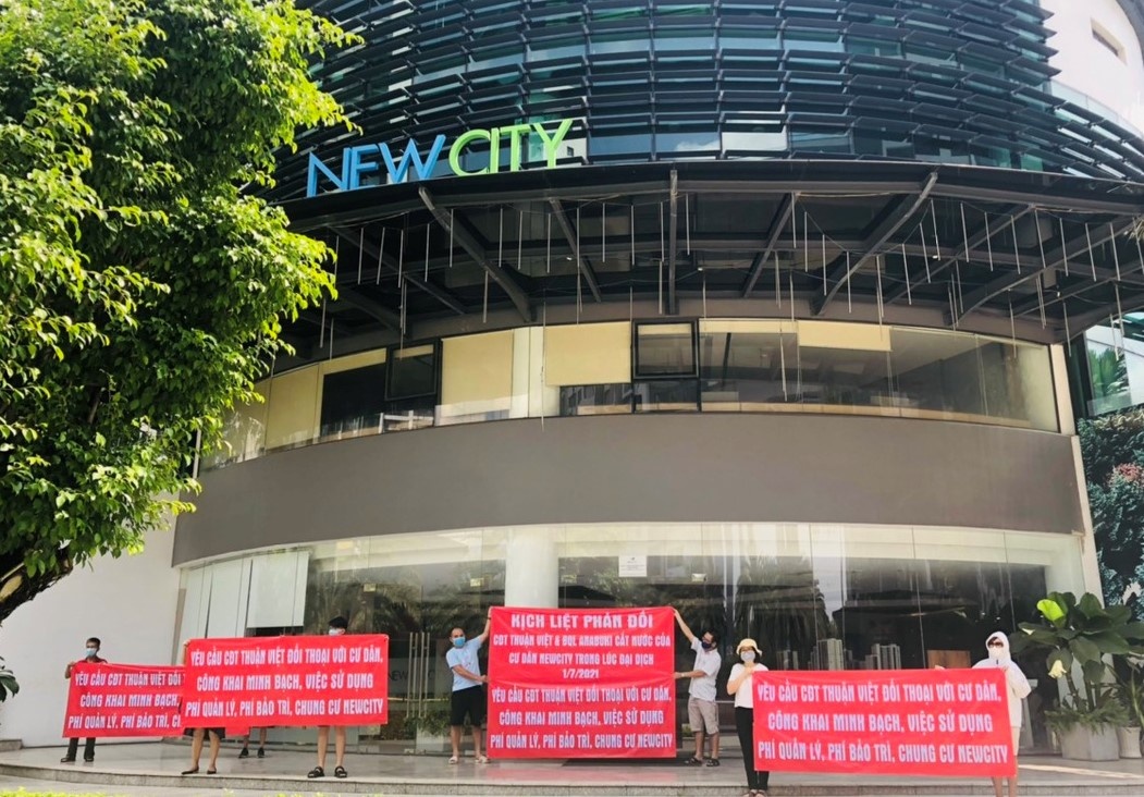 Cu dan chung cu New City phan doi chu dau tu cat nuoc hinh anh