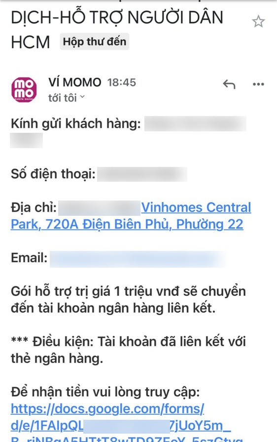 mat tien vi gui ma OTP cho vi dien tu momo anh 1