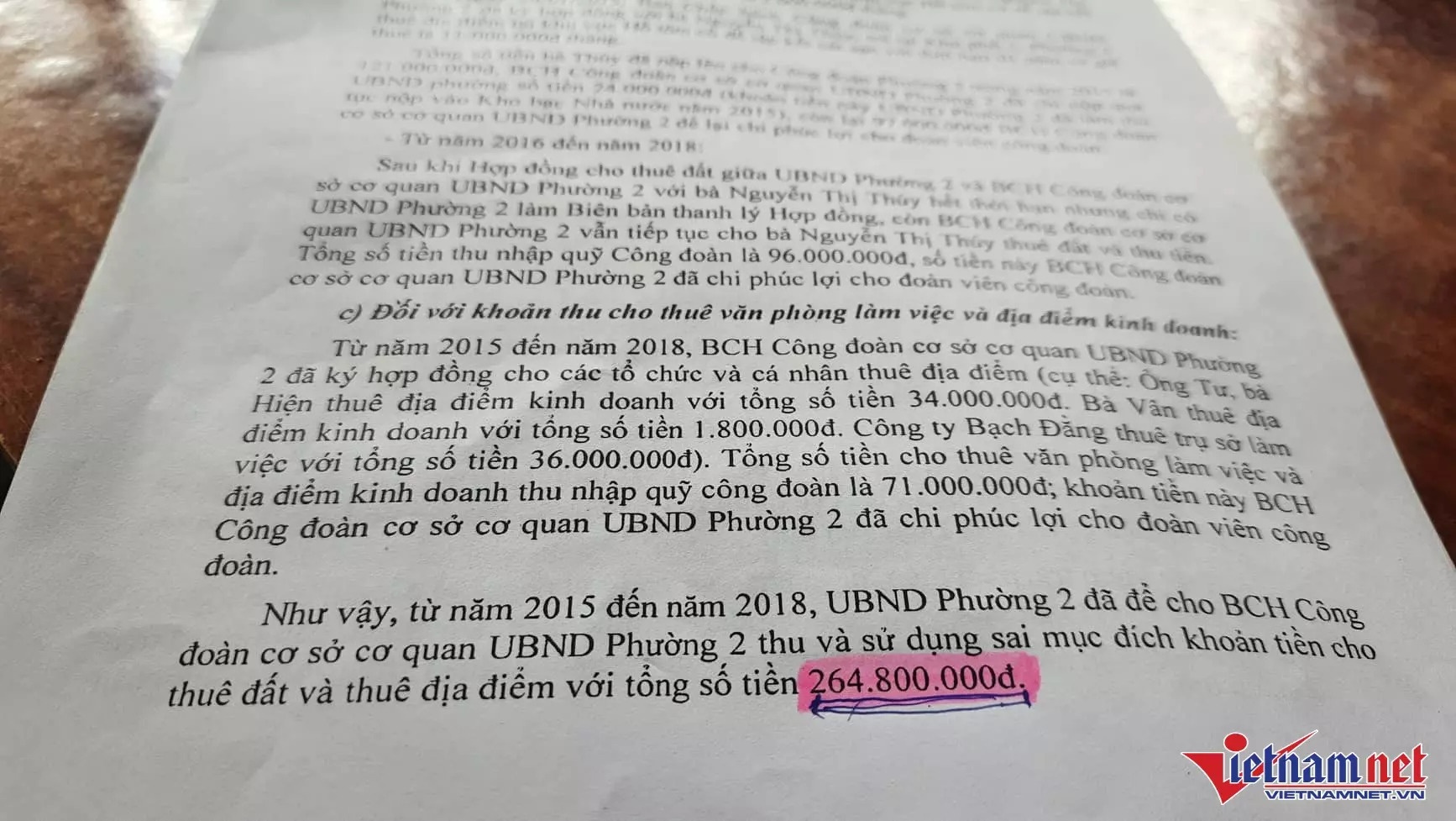 Can bo phuong o Quang Tri cho thue dat roi lay tien chia nhau anh 2