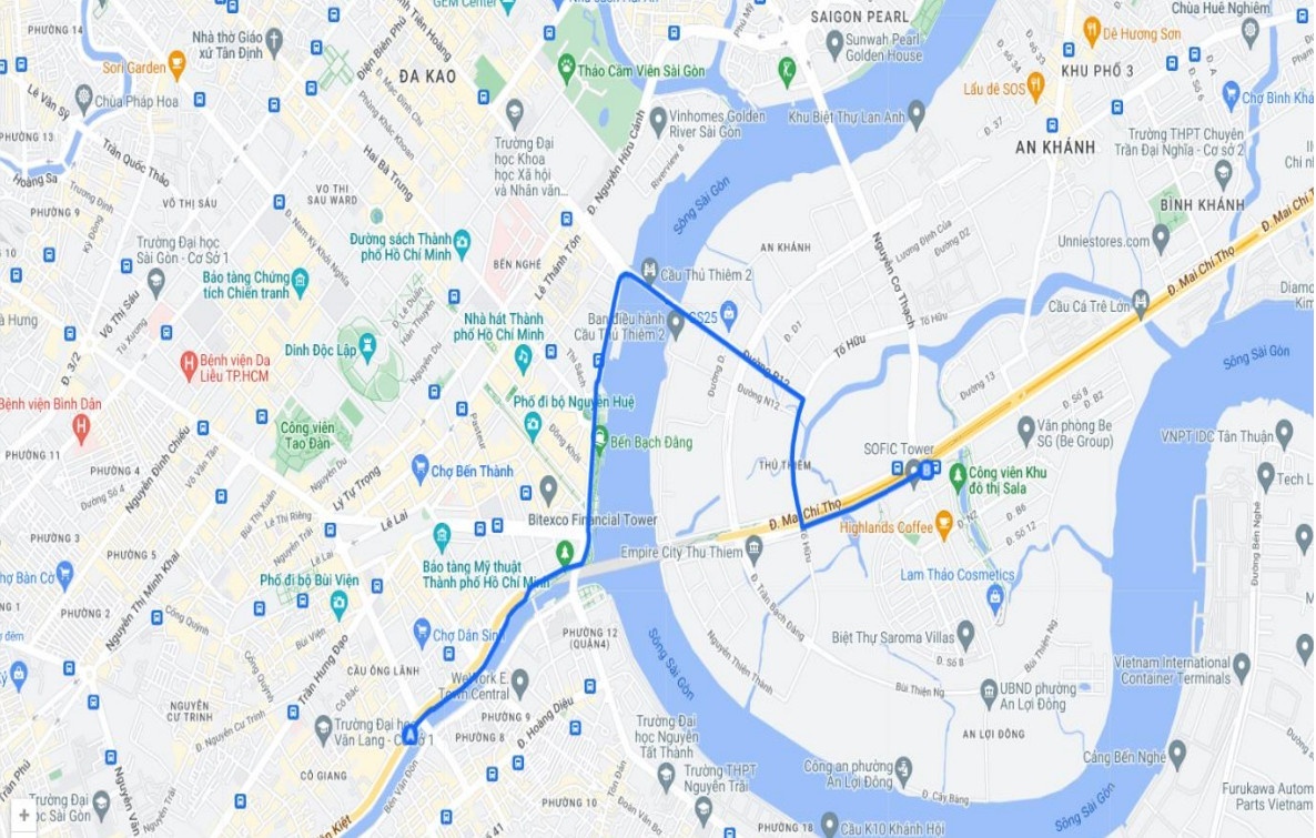 cam xe ham Thu Thiem anh 1