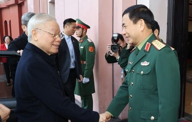 Tong bi thu Nguyen Phu Trong chu tri Hoi nghi Quan uy Trung uong hinh anh