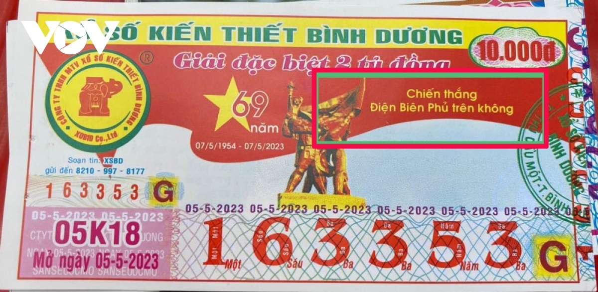 Cong ty xo so Binh Duong phat hanh ve so in sai su kien lich su hinh anh