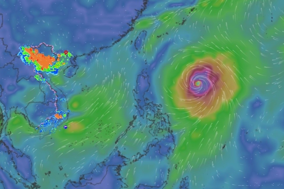 Vung ap thap tren Bien Dong co the manh len thanh ap thap nhiet doi hinh anh