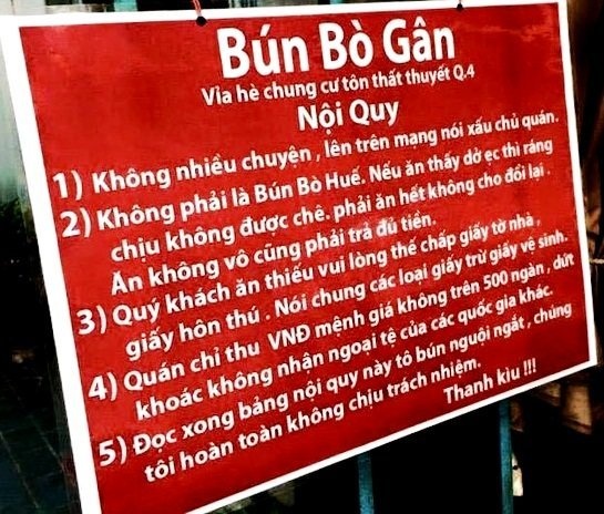 Quan bun bo co noi quy la va 'doc chieu' tiep thi hinh anh