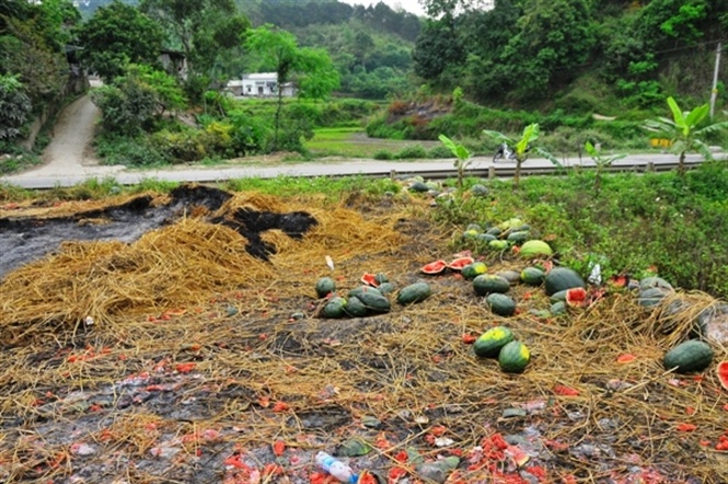 Hiện tại, có hai đoạn đường bị ùn tắc nghiêm trọng. Điểm thứ nhất là tuyến đường tránh thị trấn Đồng Đăng (dài khoảng 5 km) đang có khoảng 400 xe tải xếp hàng dài từ ngã 3 dốc Quýt đến điểm giao cắt với quốc lộ 4A.... Đọc thêm tại: http://nongnghiep.vn/hang-tan-dua-hau-thoi-nam-la-liet-gan-cua-khau-tan-thanh-post141148.html | NongNghiep.vn