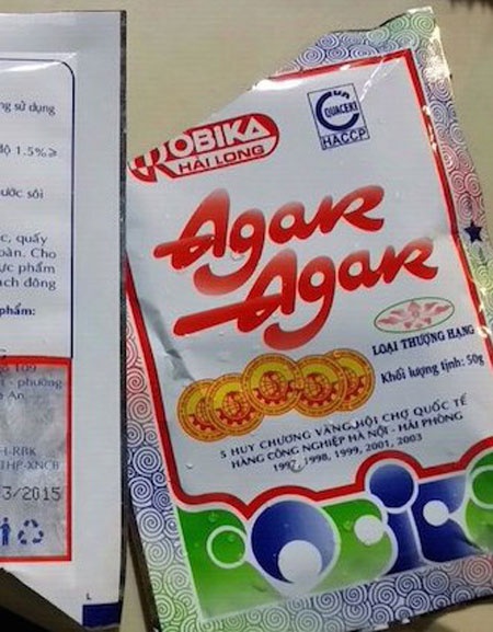 Loại bột agar thường được dùng để tiêm vào tôm. 