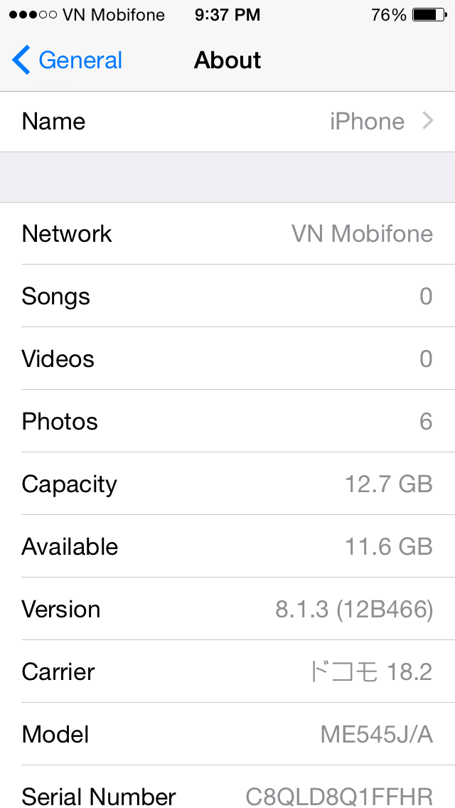 iPhone 5c bản khóa mạng Nhật.