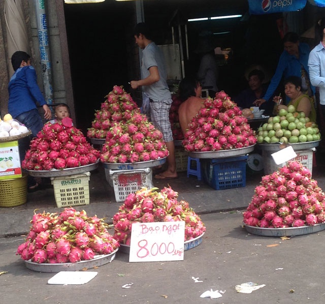Thanh long chỉ còn 8.000đ/kg, nhưng vẫn ế ẩm.