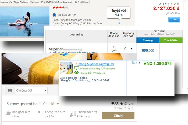 Manh lua dat khach san online: Tang gap doi, khuyen mai 50% hinh anh