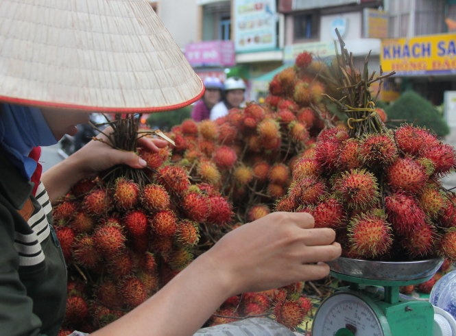 Mua trai cay tra them tien la, canh, day hinh anh