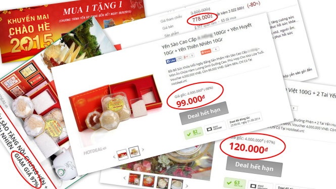 Yến sào giảm giá “khủng