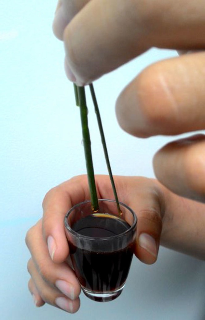 Lo ngại mật ong bị pha đường, người mua thường nghĩ ra nhiều cách để thử mật.