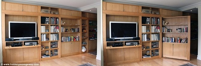 Kệ TV đứng yên nhưng tủ sách có thể 