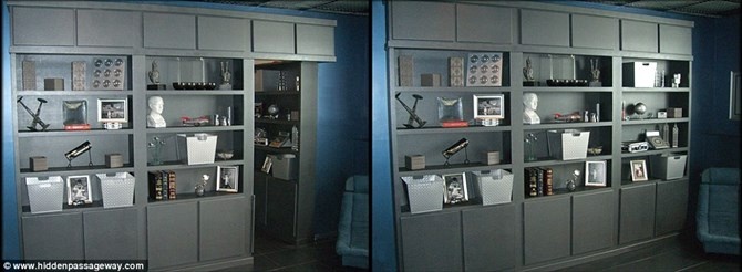 Một căn phòng bí mật phía sau tủ trưng bày là nơi cho phép chủ sở hữu lưu giữ những món đồ mà họ không muốn đưa ra trưng bày. 