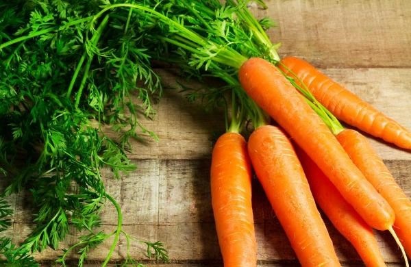 7. Cà rốt: Loại củ này chứa lượng tập trung rất cao chất carotenoids (vitamin A), beta và alpha carotene.