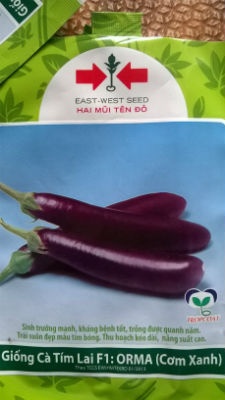 Vỏ bao bì giống cà tím.