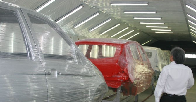 Nhà máy sản xuất ôtô tại Mê Linh (Hà Nội) hoạt động cầm chừng trong một thời gian dài.