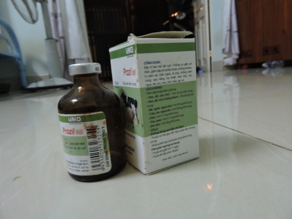 Loại thuốc mà họ sử dụng có tên “Prozil” thu giữ được.