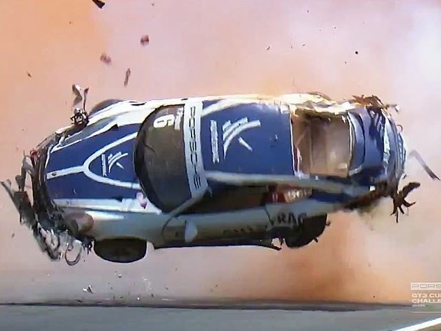 Sieu xe Porsche bay 9 vong trong vu tai nan hinh anh