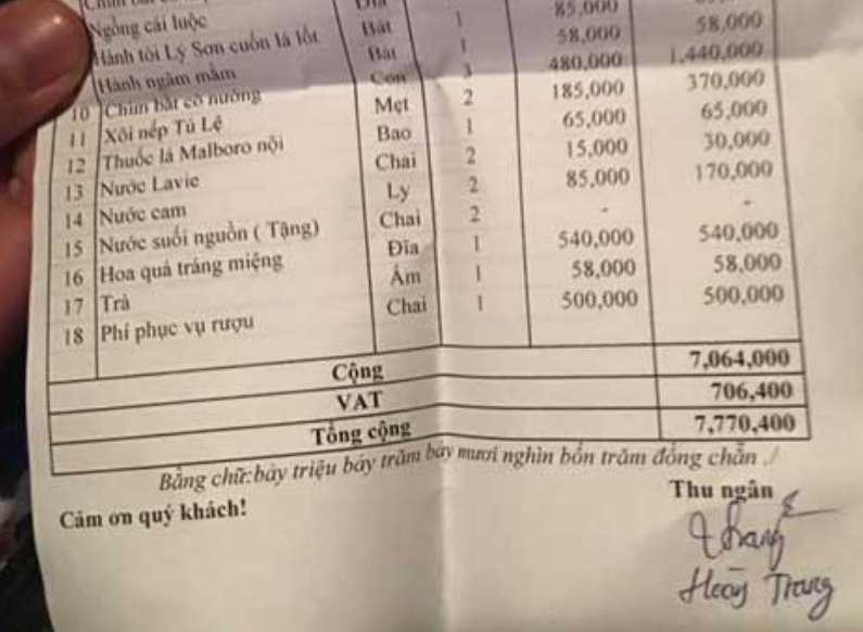 Khach bang hoang vi bua an 8 trieu o nha hang sang trong hinh anh