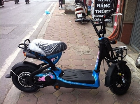 Dòng xe này có pê-đan (tháo rời bỏ trong cốp) và xích líp như xe đạp nên vẫn được công nhận là xe đạp điện, dù bề ngoài không khác gì xe máy điện.