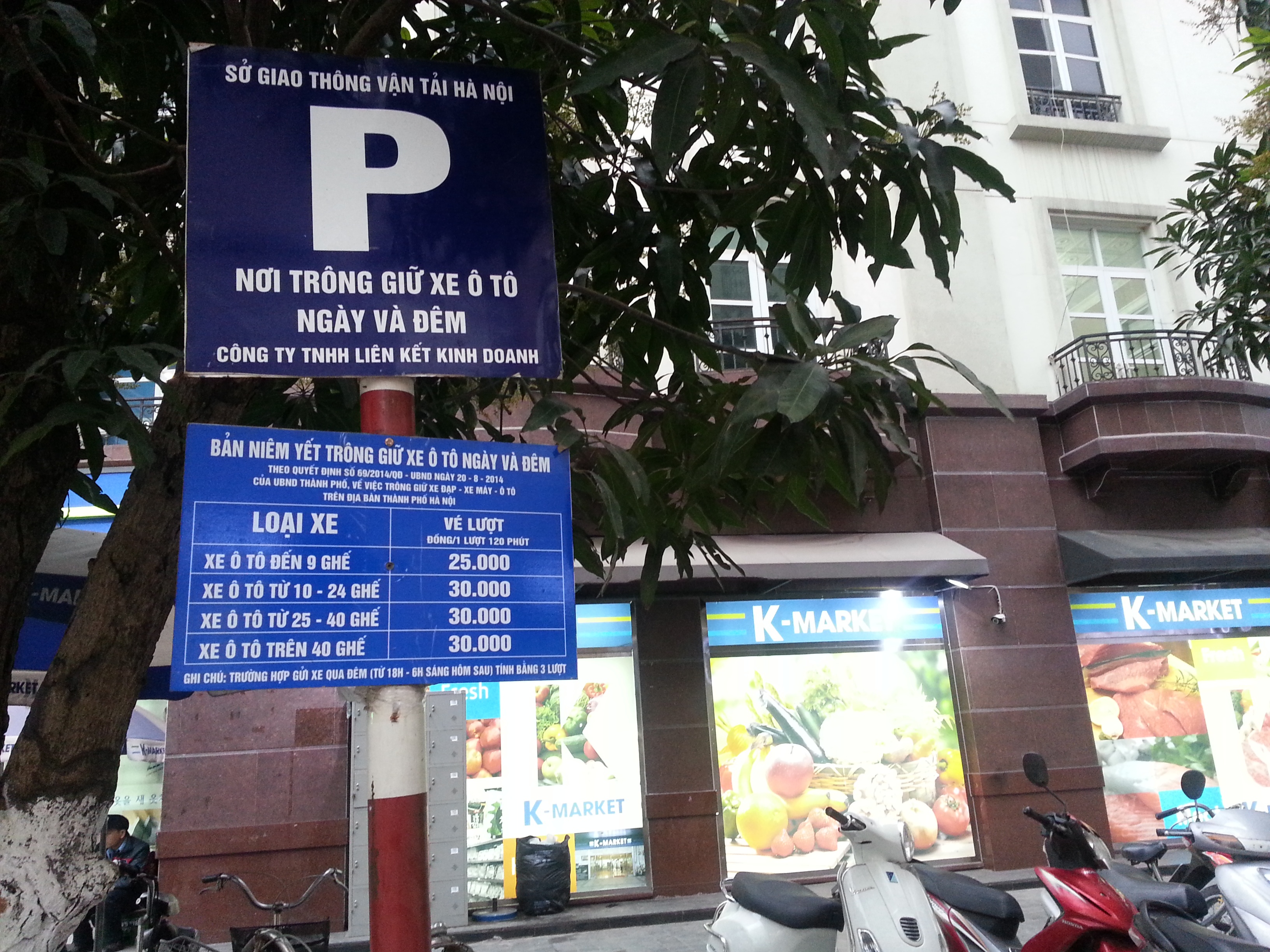 Ma tran bang thu phi gui oto vay chung cu cao cap hinh anh