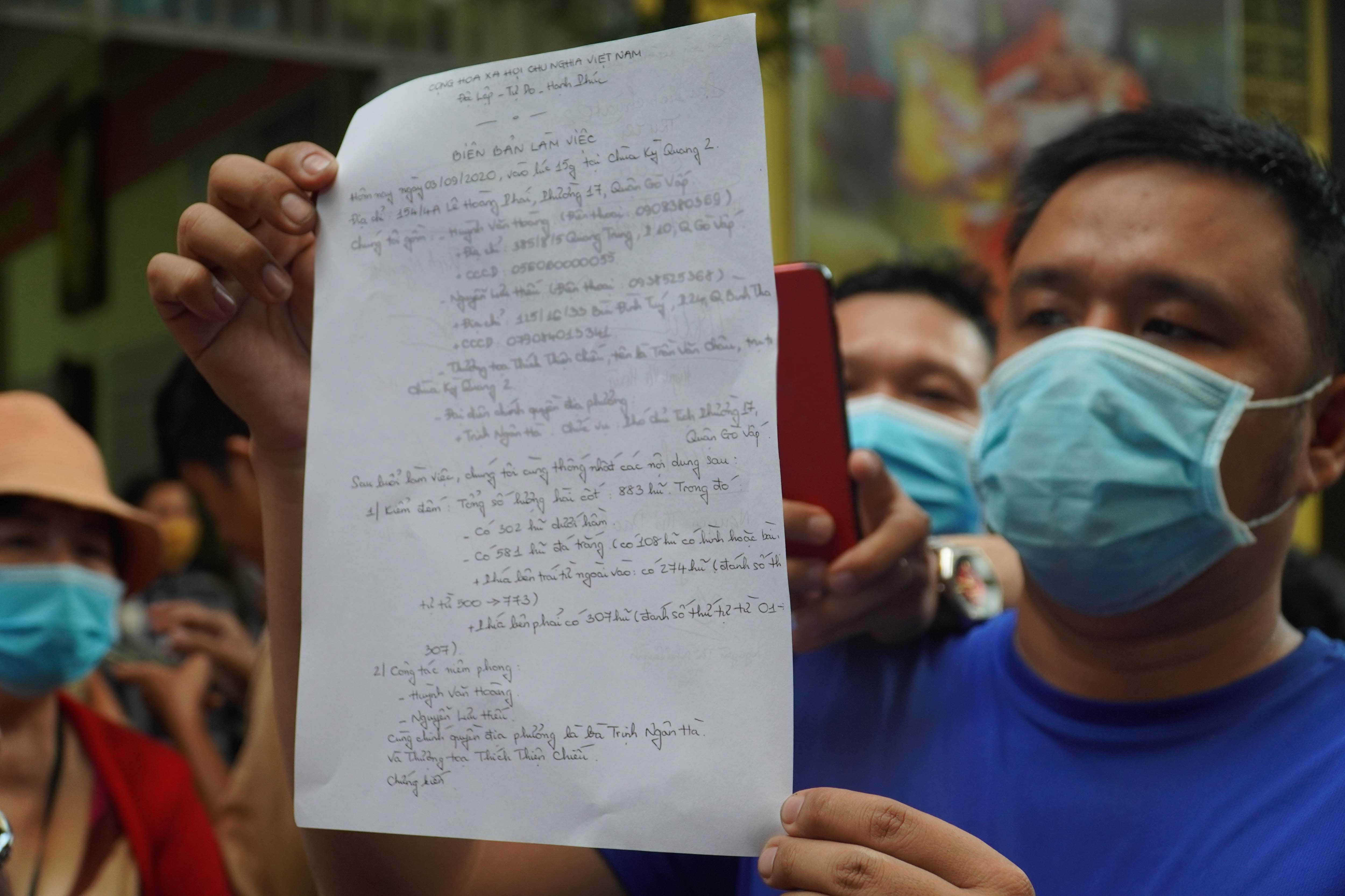 Dai dien chua Ky Quang 2 hua giai quyet vu hu tro cot mat bang ten hinh anh