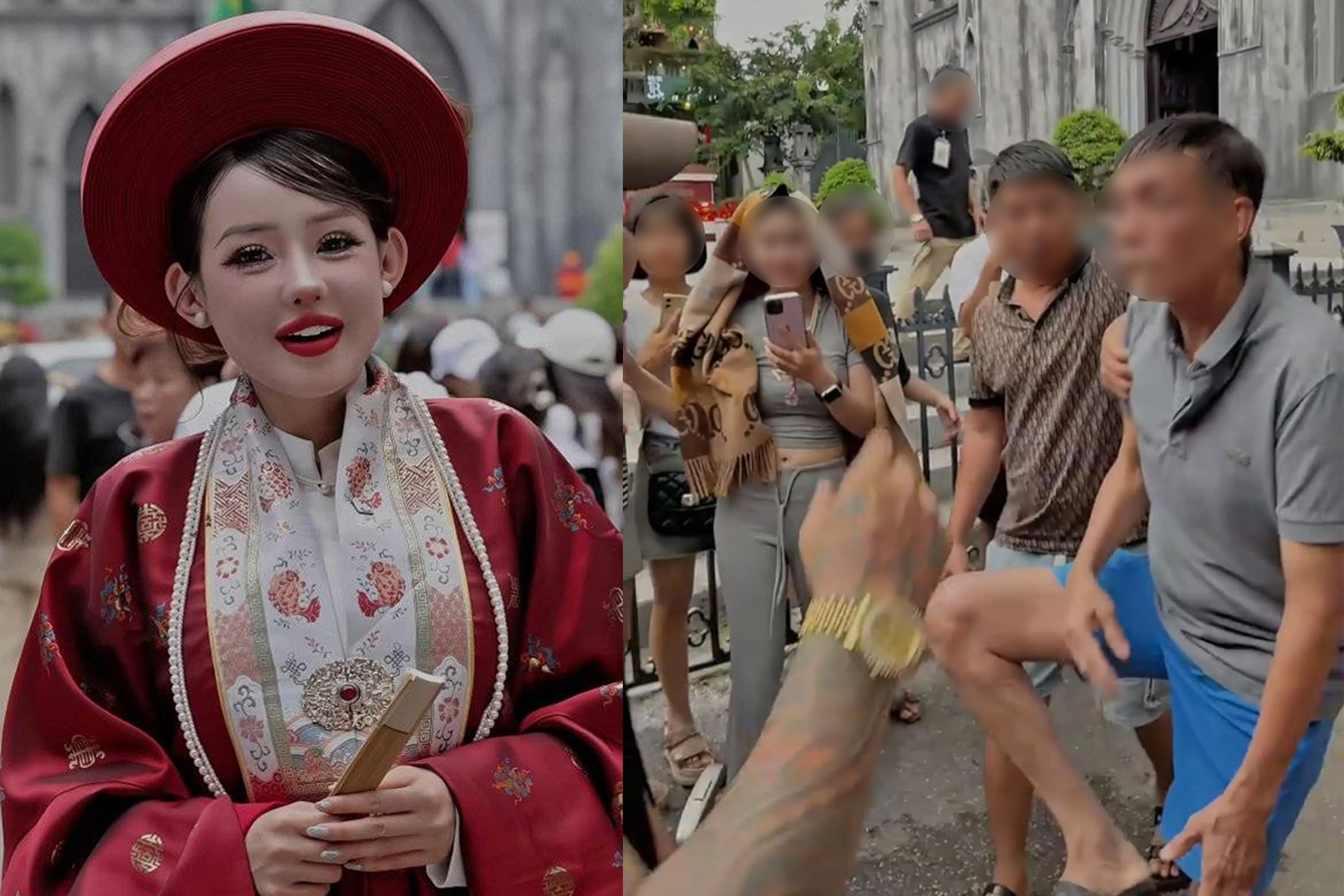 Xac minh video Ngan 98 bi duoi khoi Nha tho Lon Ha Noi hinh anh