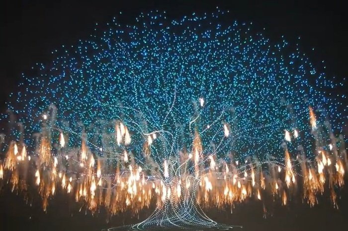 Ngoan muc 16.000 drone trinh dien ky luc tren bau troi Trung Quoc hinh anh