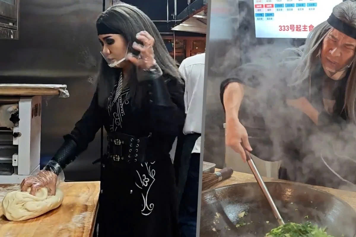 Nha hang Trung Quoc hoa than 'Anh hung xa dieu', nau an bang kungfu hinh anh