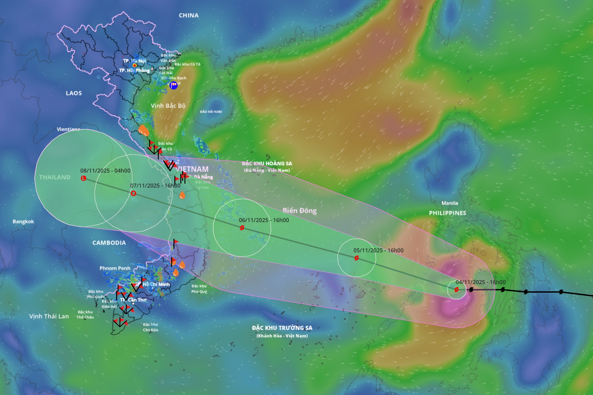Du bao duong di cua bao Kalmaegi hinh anh
